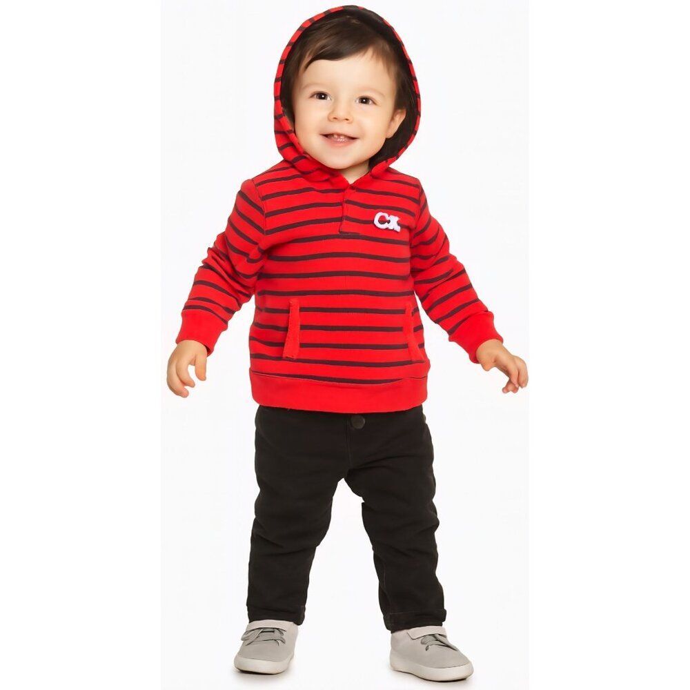 Calvin Klein Striped Sweatshirt Hoodie Hooded Black Skinny Jeans 12 Months